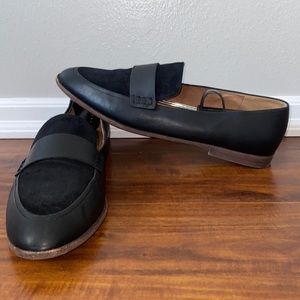 Madewell The Alex Loafer in Leather and Suede Black